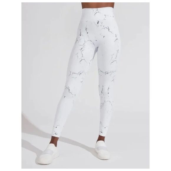 NWT BuffBunny Limitless Leggings in White Marble size M - Picture 2 of 11